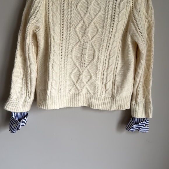 NEW Veronica Beard Surrey Cable Knit Pullover Sweater Cream - Picture 15 of 17
